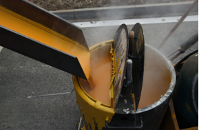 Hot‑melt coating construction Hot‑melt coating construction